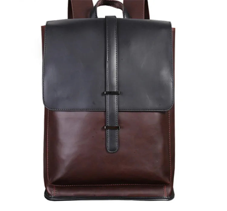 Men Backpack Men's Backpacks for Teenage High Travel PU Leather