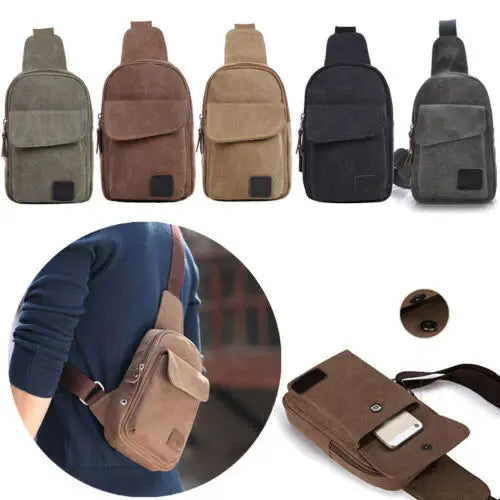 Men's Shoulder Bag Outdoor Sling Chest Pack 5 Colors
