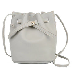 Mini Women's Bag PU Leather Shoulder Bucket Bag Female Messenger Crossbody