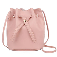 Mini Women's Bag PU Leather Shoulder Bucket Bag Female Messenger Crossbody