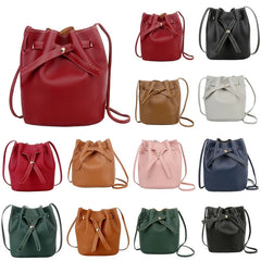 Mini Women's Bag PU Leather Shoulder Bucket Bag Female Messenger Crossbody