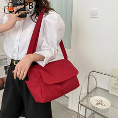 Oxford Cloth Ladies Shoulder Crossbody Bag Portable Travel Zipper Handbag