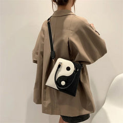 PU Leather Shoulder Bag for Women Crossbody Bag Small Messenger Bag Tai Chi Purs