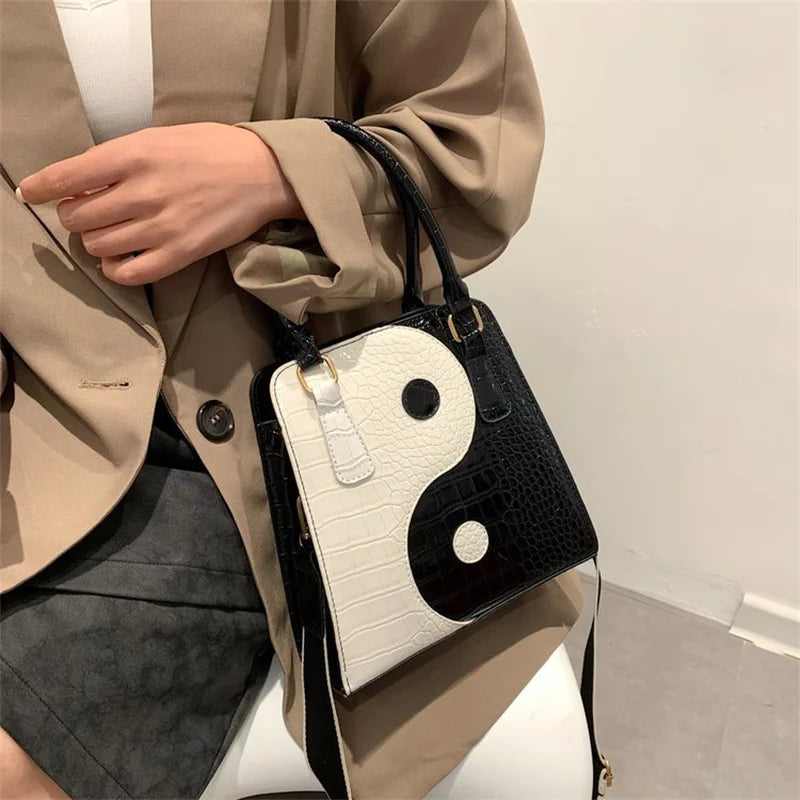 PU Leather Shoulder Bag for Women Crossbody Bag Small Messenger Bag Tai Chi Purs