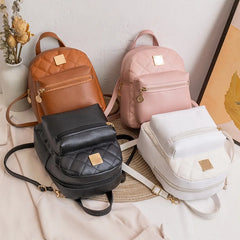 Waterproof Mini Leather Backpack for Women, Phone Purse Bag