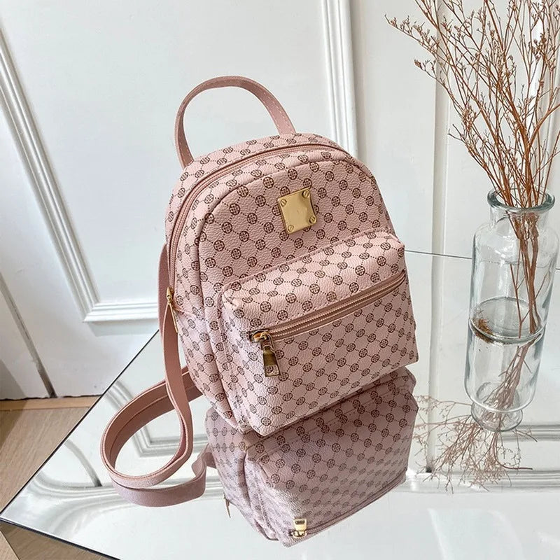 Waterproof Mini Leather Backpack for Women, Phone Purse Bag