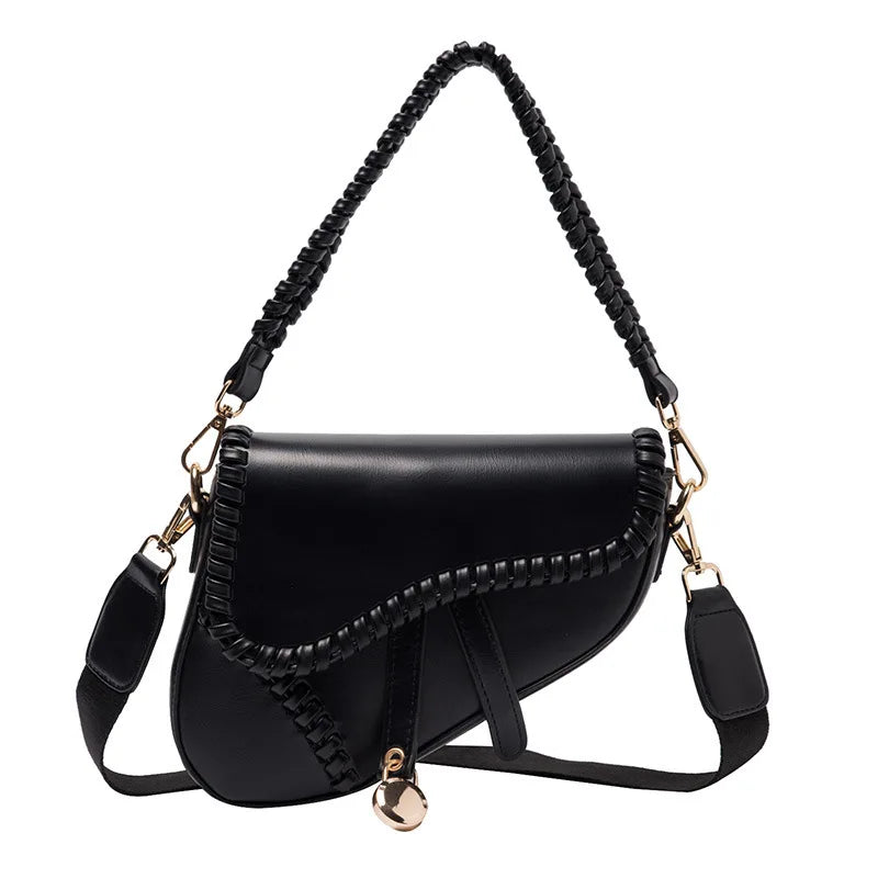Women's Saddle Bag Crossbody Zipper Handbag
