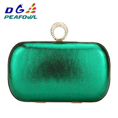 Silk Red Diamond Clutch Shoulder Chain Bridal Handbag