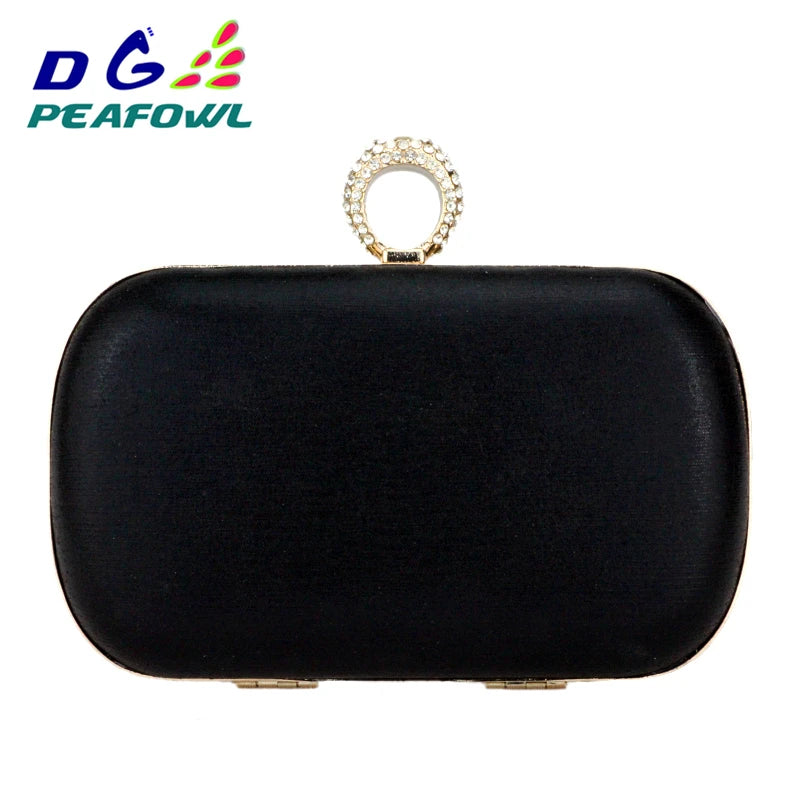 Silk Red Diamond Clutch Shoulder Chain Bridal Handbag