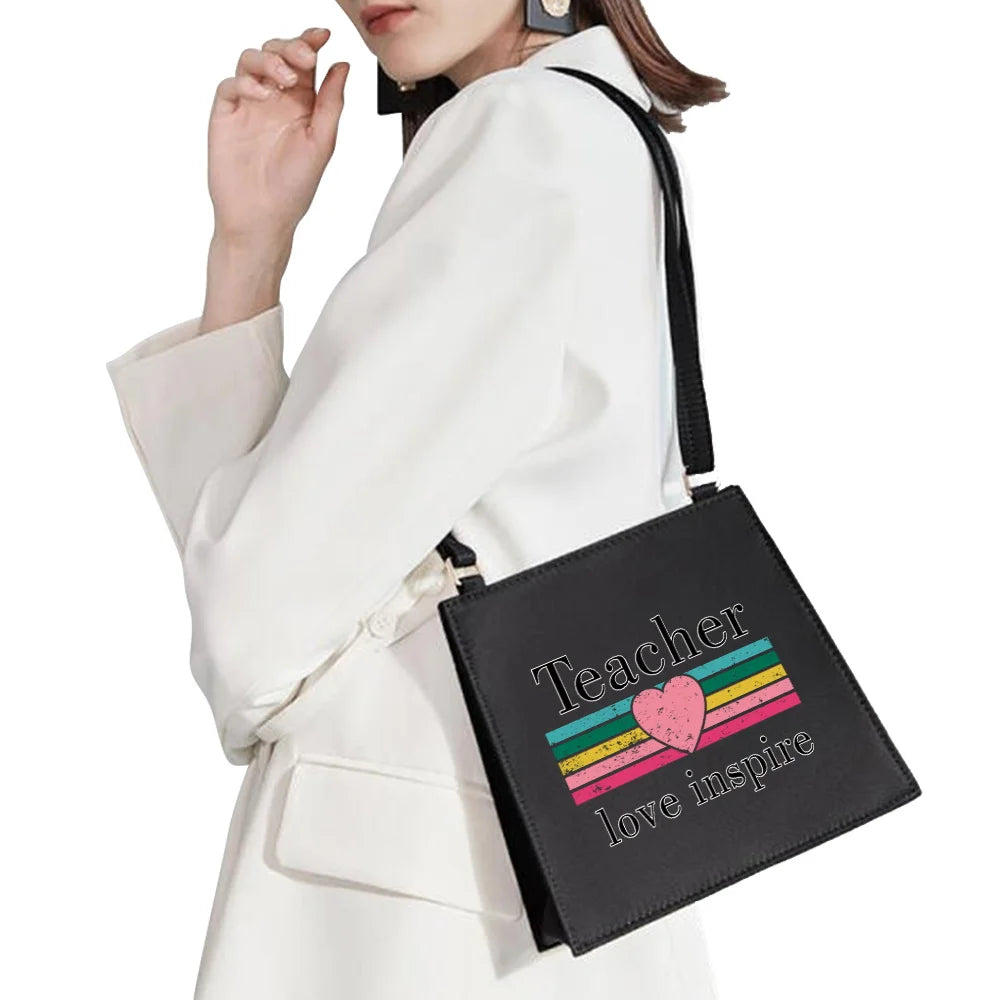 Cartoon Teacher Pattern Printing Shoulder Bag for Women