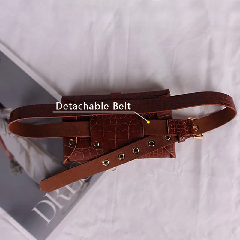 Tassel Waist Bag Women Soft Leather Fanny Pack Phone Pocket G141