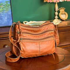 Soft Leather Shoulder Bag Crossbody Messenger Bag for Women