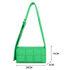 Winter Quilted Crossbody Shoulder Bag Nylon Padded Shopper Handbags