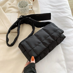 Quilted Nylon Minimalist Crossbody Bag