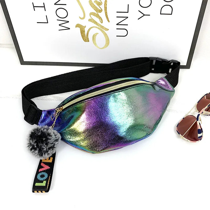 Sports Sequin Chest Bag Waist Wallet