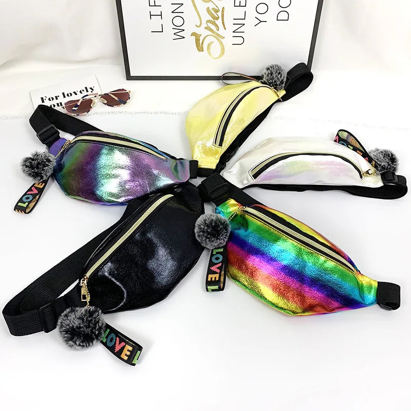 Sports Sequin Chest Bag Waist Wallet
