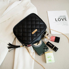 Tassel Small Messenger Bag Lingge Embroidery Female Shoulder Bag