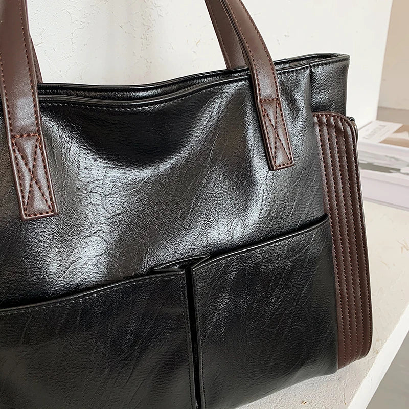 Soft PU Leather Tote Bag Women Shoulder Crossbody Designer