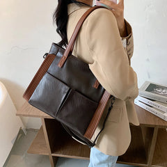 Soft PU Leather Tote Bag Women Shoulder Crossbody Designer