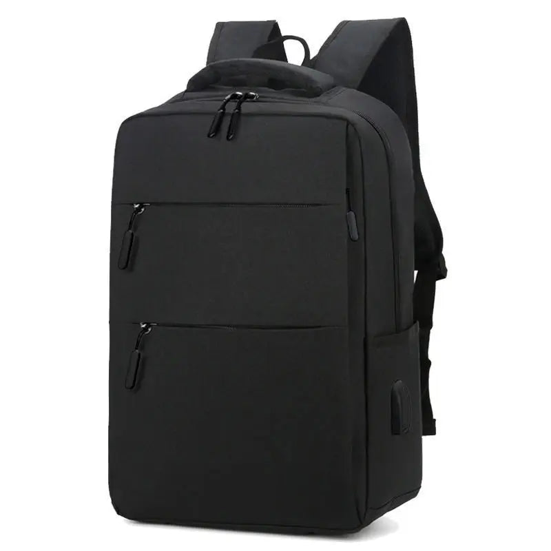 Solid Travel Schoolbag Charging Backpack Business Large-capacity