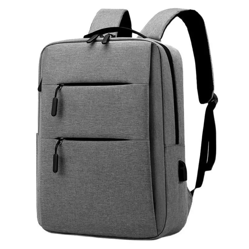 Solid Travel Schoolbag Charging Backpack Business Large-capacity
