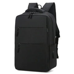 Solid Travel Schoolbag Charging Backpack Business Large-capacity