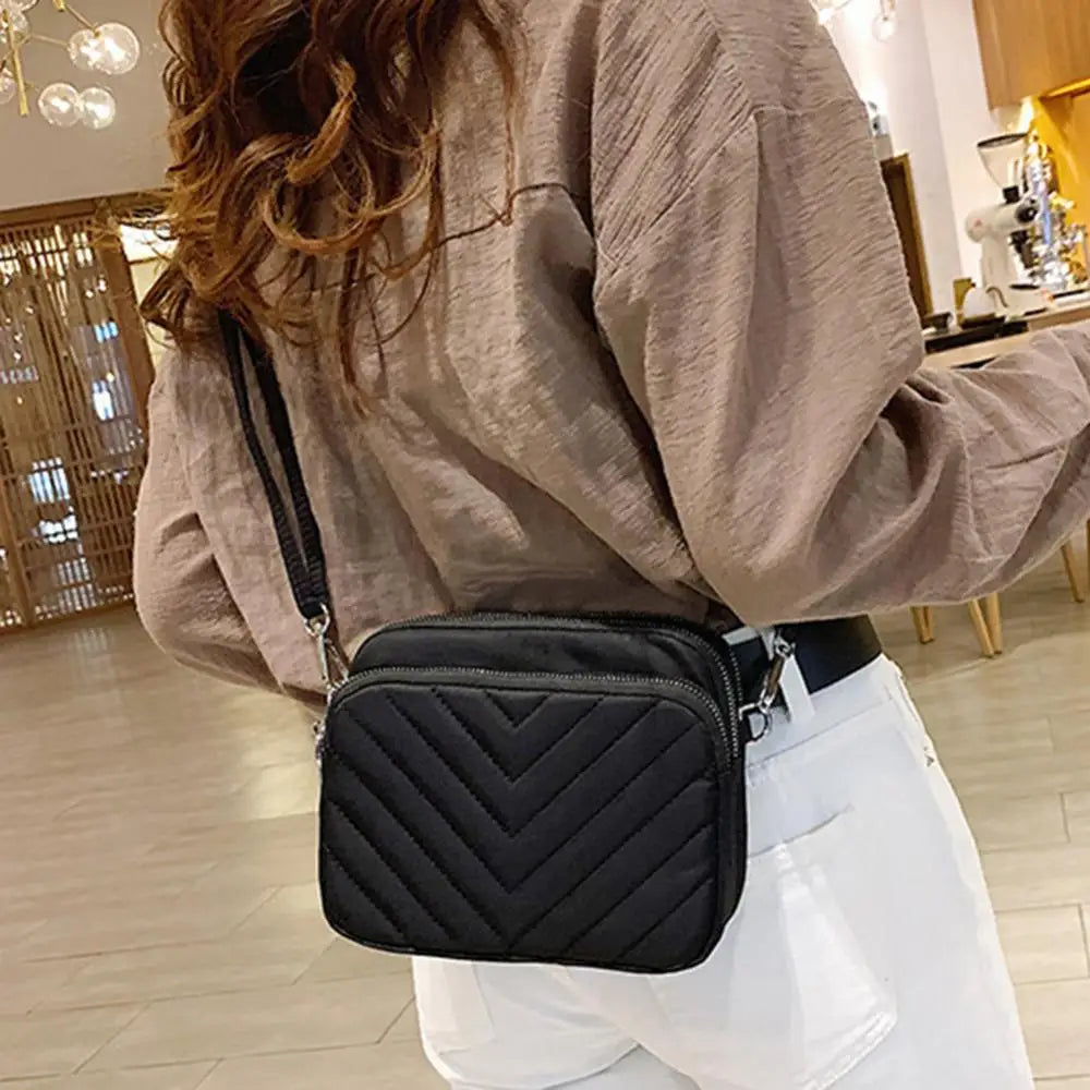 Large-capacity Rhombic Nylon Shoulder Bag for Women