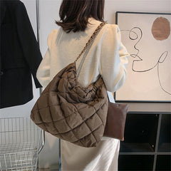 Winter Women's Purses Nylon Shoulder Bags Large Totes