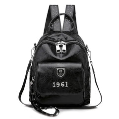 Women Backpack PU Leather School Bags For Teenage Girls 3 in 1 Ladies