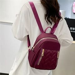 Women Backpack Urban Casual Backpack Solid Nylon Bag Waterproof Lightweight