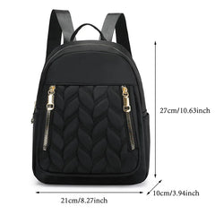 Women Backpack Urban Casual Backpack Solid Nylon Bag Waterproof Lightweight