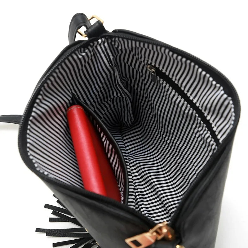 Vintage Tassels Crossbody Bag Retro Messenger Shoulder Bag
