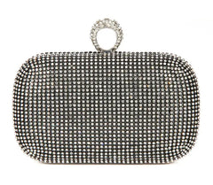 Diamond Studded Wedding Party Clutches with Chain Shoulder
