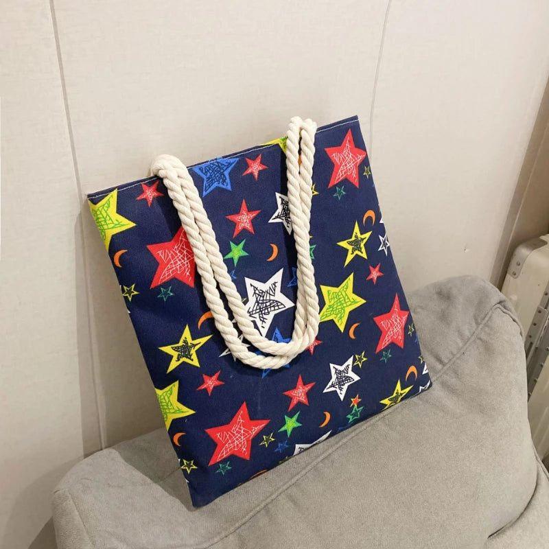 Women Shoulder Canvas Bags Japanese Printing Student Carrying Bag
