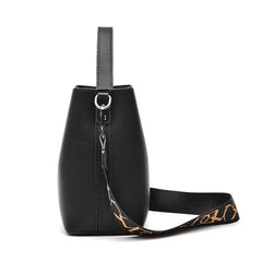 Women's Bucket Bag with Wide Shoulder Strap