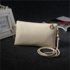 Vintage Leather Women Envelope Clutch Evening Bag