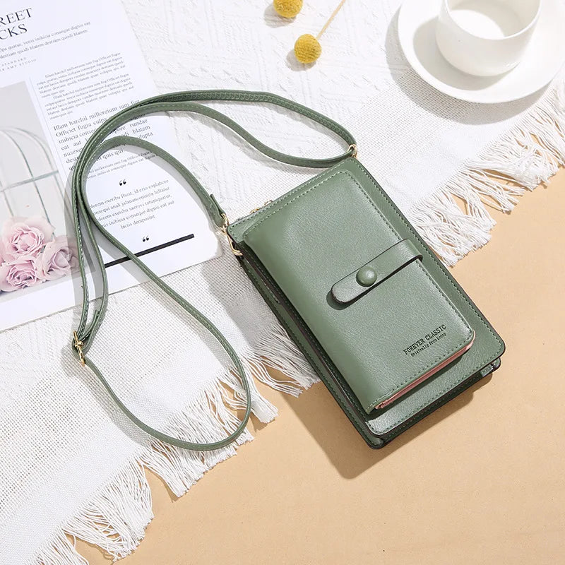 Women Touch Screen Mobile Phone Bag Crossbody Wallet
