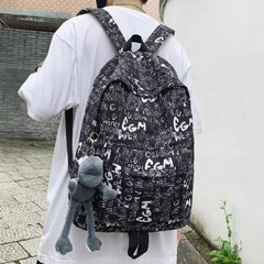 Nylon Men Women Student Laptop Backpack Travel Bag