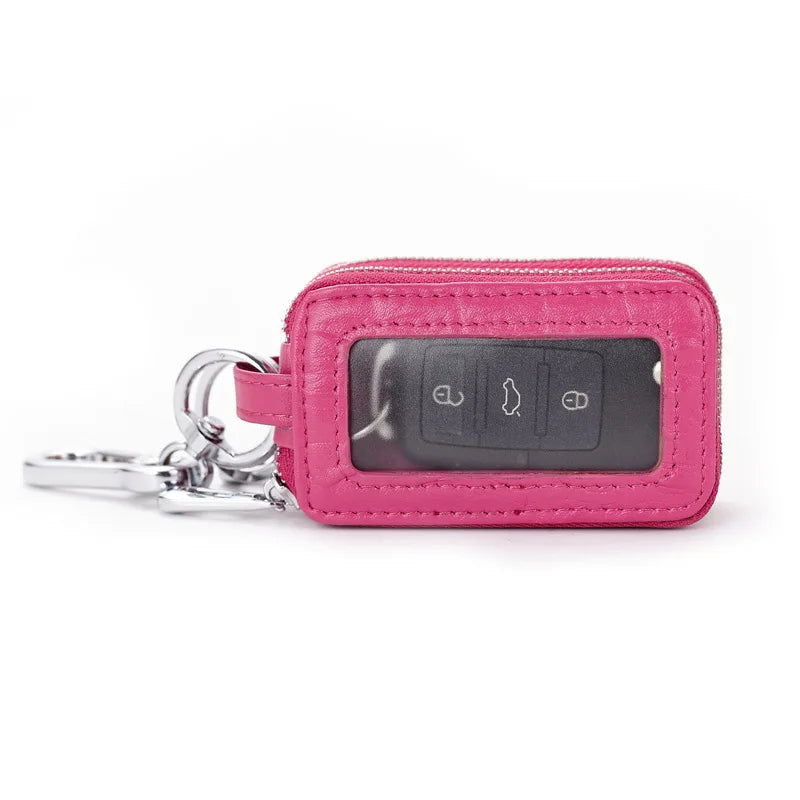 Crocodile Pattern Car Key Holder Double Zipper Key Wallet