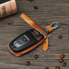 Leather Key Holder Women Female Key Organizer Housekeeper Wallet