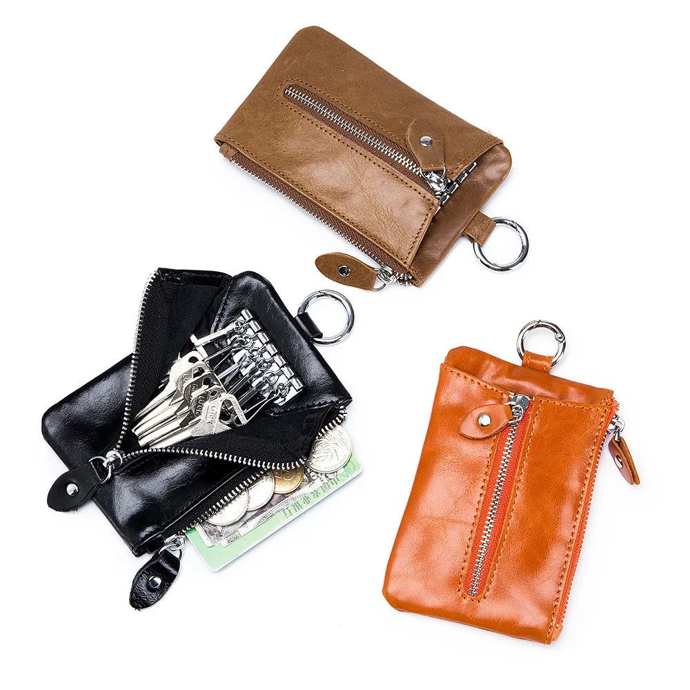Leather Men Key Wallet Car Key Bag Keys Holder Key Case