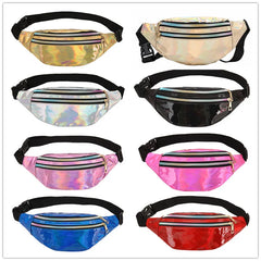 Holographic Fanny Pack Laser PU Waist Bag for Women