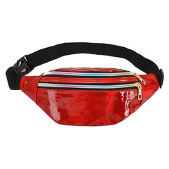 Holographic Fanny Pack Laser PU Waist Bag for Women