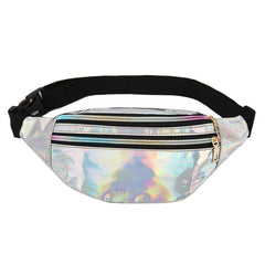 Holographic Fanny Pack Laser PU Waist Bag for Women