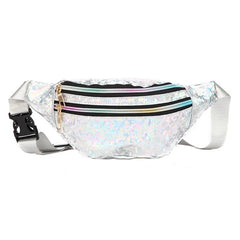 Holographic Fanny Pack Laser PU Beach Travel Banana Hip Bum Z