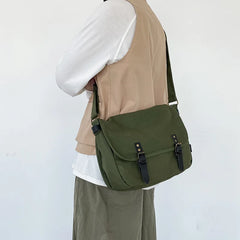 HK Retro Postman Men's Canvas Messenger Bag
