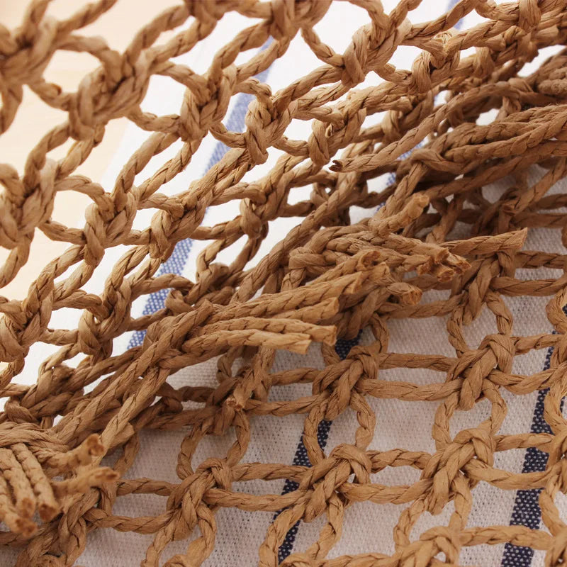 Mori Style Straw Woven Tote Bag