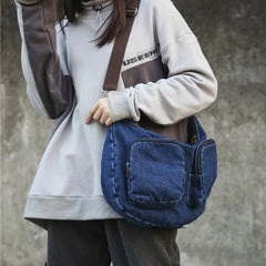 Japanese Denim Handbag Crossbody Bags for Women Casual Messenger