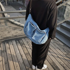 Japanese Denim Handbag Crossbody Bags for Women Casual Messenger