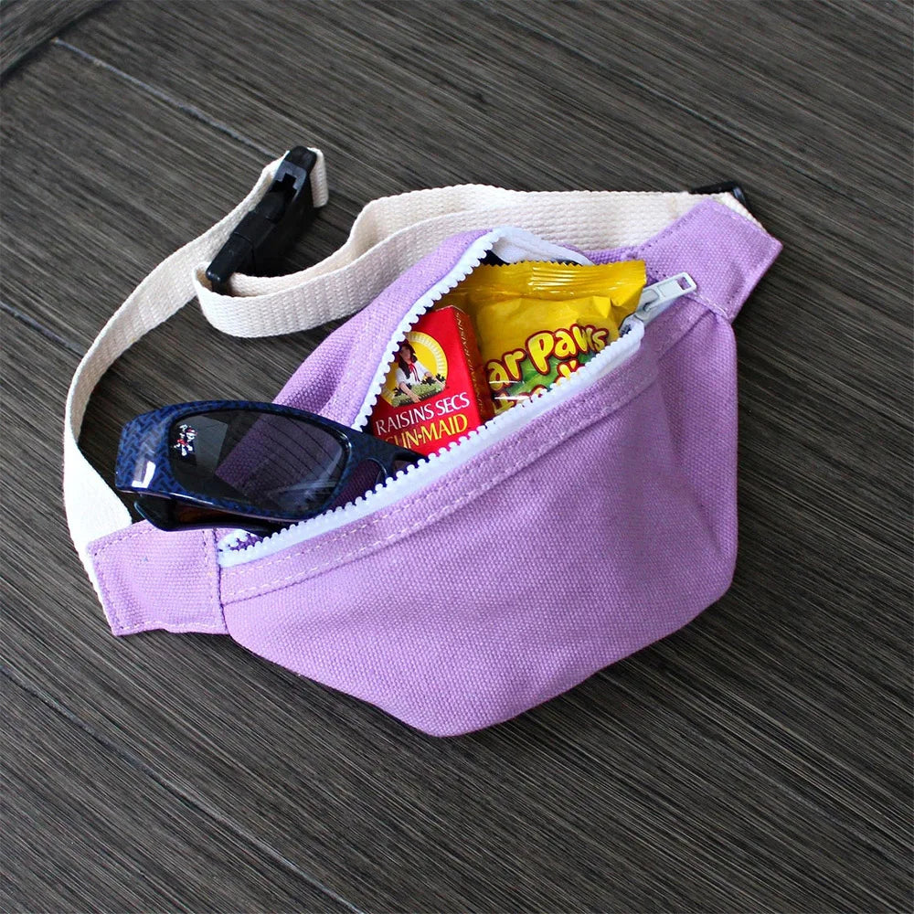 Personalized Kids Waist Bag Colorful Zipper Fanny Pack
